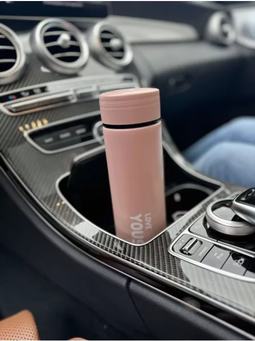 Rozsdamentes acél, teafilter tartós termosz. 500 ml. Jól zár, nem folyik ki!