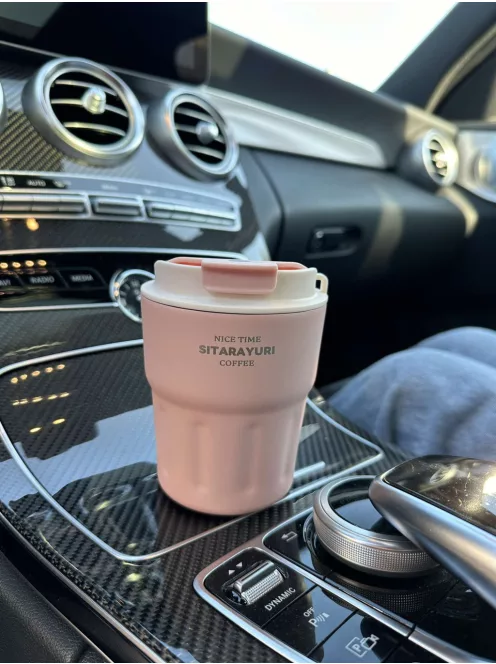 Rozsdamentes acél termosz, levehető akasztóval. 290 ml.