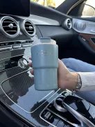 Rozsdamentes acél termosz, levehető akasztóval. 360 ml.