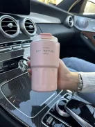 Rozsdamentes acél termosz, levehető akasztóval. 360 ml.