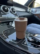 Rozsdamentes acél termosz, levehető akasztóval. 360 ml.