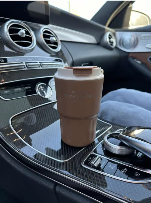 Rozsdamentes acél termosz, levehető akasztóval. 360 ml.