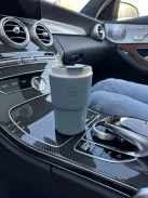 Rozsdamentes acél termosz, levehető akasztóval. 360 ml.