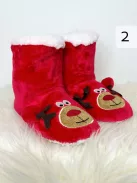 Pihe-puha plüss, belül bundás, csúszásgátlós, karácsonyi mamusz. (36-38 ás 39-41-es méretekben.)