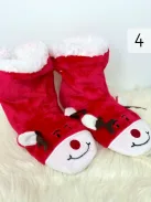 Pihe-puha plüss, belül bundás, csúszásgátlós, karácsonyi mamusz. (36-38 ás 39-41-es méretekben.)