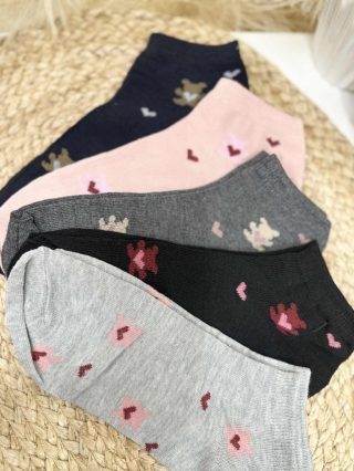 Rugalmas, mintás, pamut bokazokni. 1 csomag / 5 pár zokni.