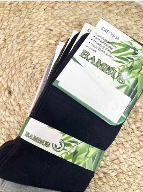 Rugalmas, kényelmes, légáteresztős, bambusz zokni. 1 csomag / 5 pár zokni.