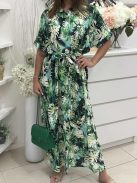 Lenge fazonú, nem rugalmas anyagú, maxi ingruha. (M-XL méretre ajánljuk.)