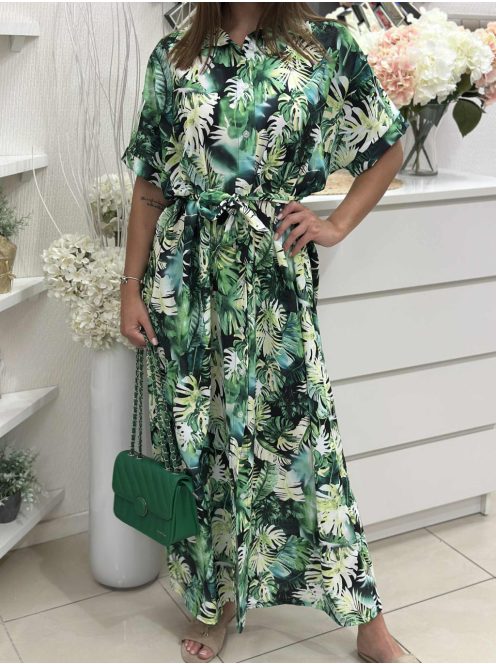 Lenge fazonú, nem rugalmas anyagú, maxi ingruha. (M-XL méretre ajánljuk.)