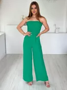 Lenge, egyenes szárú, felsú része gumírozott, nem rugalmas anyagú, zsebes, pánt nélküli overál. (S-L méretre ajánljuk.)