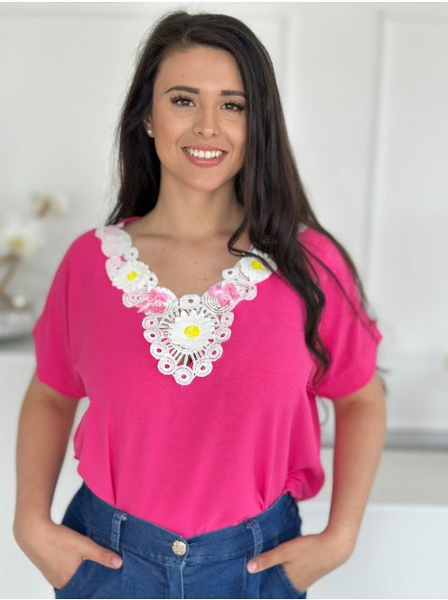 Lenge, virágos felső