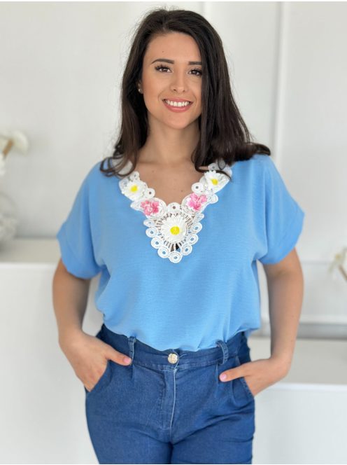 Lenge, virágos felső