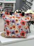 Nagyméretű, mintás, nyári vászon shopper táska, levehető hosszúpánttal. Méretek: 47 x 41 x 17 cm.