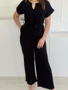 Lenge fazonú, megkötős overál