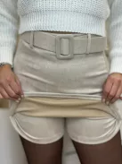 Velúr hatású, csinos skort