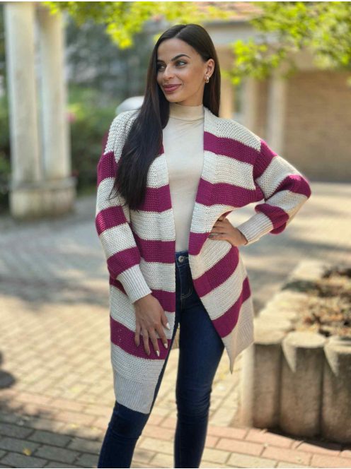 Puha, vastag, kötött, lenge kardigán. (S-L méretre ajánljuk.)