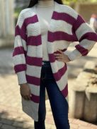 Puha, vastag, kötött, lenge kardigán. (S-L méretre ajánljuk.)