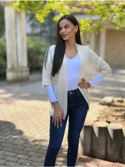 Rugalmas, pihe-puha, lenge, kötött kardigán. (S-L méretre ajánljuk.)