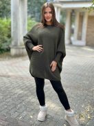 Extra rugalmas, puha anyagú, lenge, denevérujjas, kötött tunika. (M-XL méretre ajánljuk.)