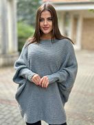 Extra rugalmas, puha anyagú, lenge, denevérujjas, kötött tunika. (M-XL méretre ajánljuk.)