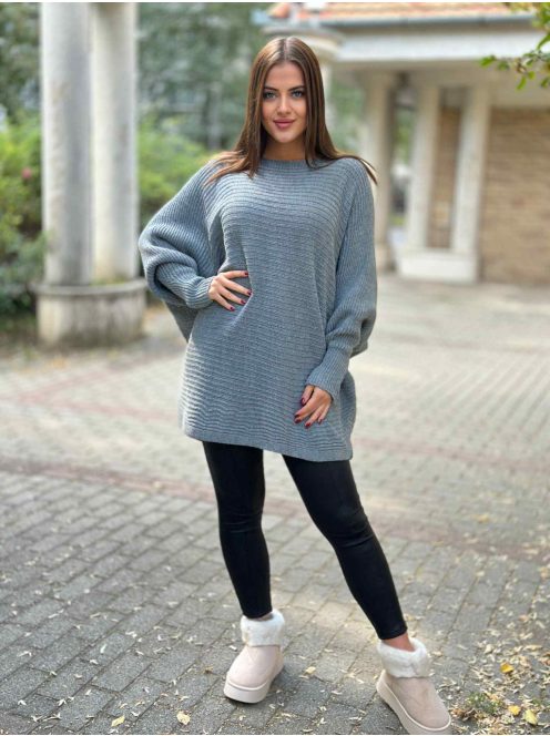 Extra rugalmas, puha anyagú, lenge, denevérujjas, kötött tunika. (M-XL méretre ajánljuk.)