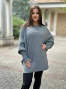 Extra rugalmas, puha anyagú, lenge, denevérujjas, kötött tunika. (M-XL méretre ajánljuk.)