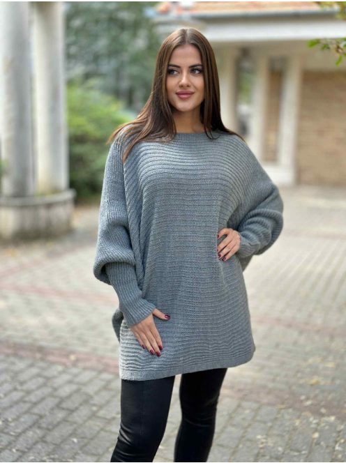 Extra rugalmas, puha anyagú, lenge, denevérujjas, kötött tunika. (M-XL méretre ajánljuk.)