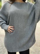 Extra rugalmas, puha anyagú, lenge, denevérujjas, kötött tunika. (M-XL méretre ajánljuk.)