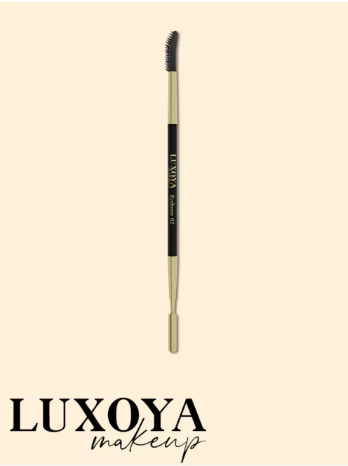 Luxoya sminkecset - Szemöldök formázó ecset, szilikon kefés és fém spatulás vég