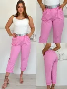 Lenvászon hatású nadrág övvel