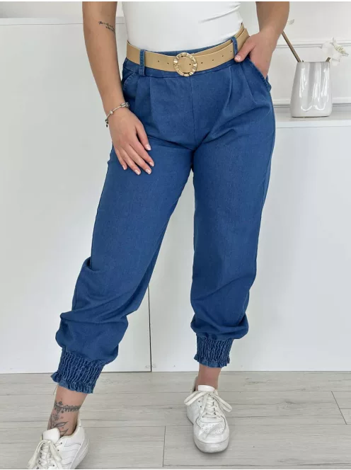 Rugalmas, farmer hatású nadrág övvel