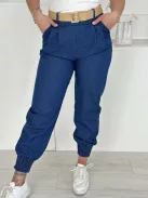 Rugalmas, farmer hatású nadrág övvel