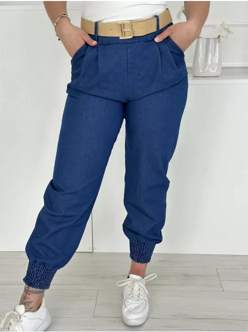 Rugalmas, farmer hatású nadrág övvel