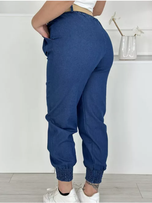 Rugalmas, farmer hatású nadrág övvel