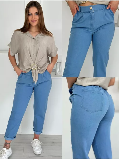 Rugalmas, farmer hatású nadrág