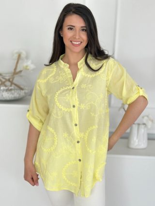 Lenvászon hatású, pamut ing