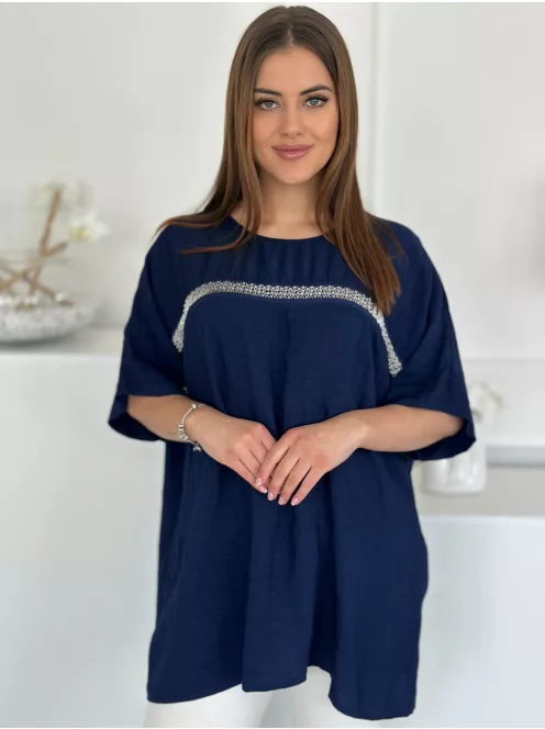 Lenvászon hatású, pamut tunika