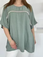 Lenvászon hatású, pamut tunika