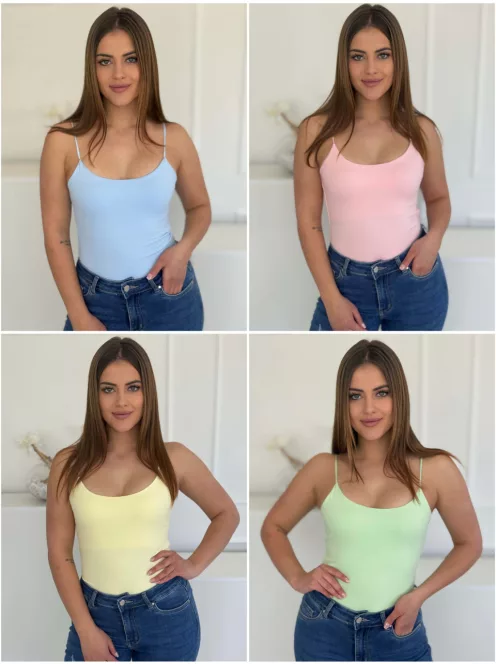 Prémium, basic lycra pántos felső