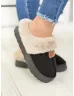 Velúr hatású utcai papucs