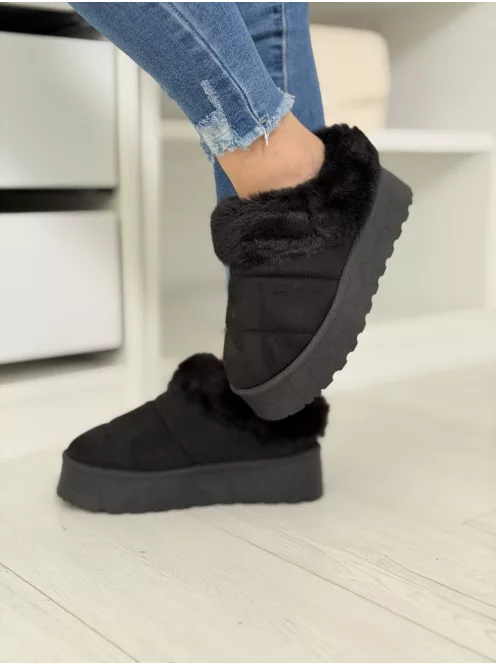 Velúr hatású utcai papucs
